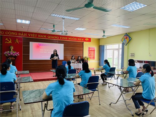 Trường Mầm non Khương Đình tổ chức hội thi :   Quy chế chăm sóc nuôi dưỡng, giáo dục trẻ mầm non   Năm học 2022 -2023